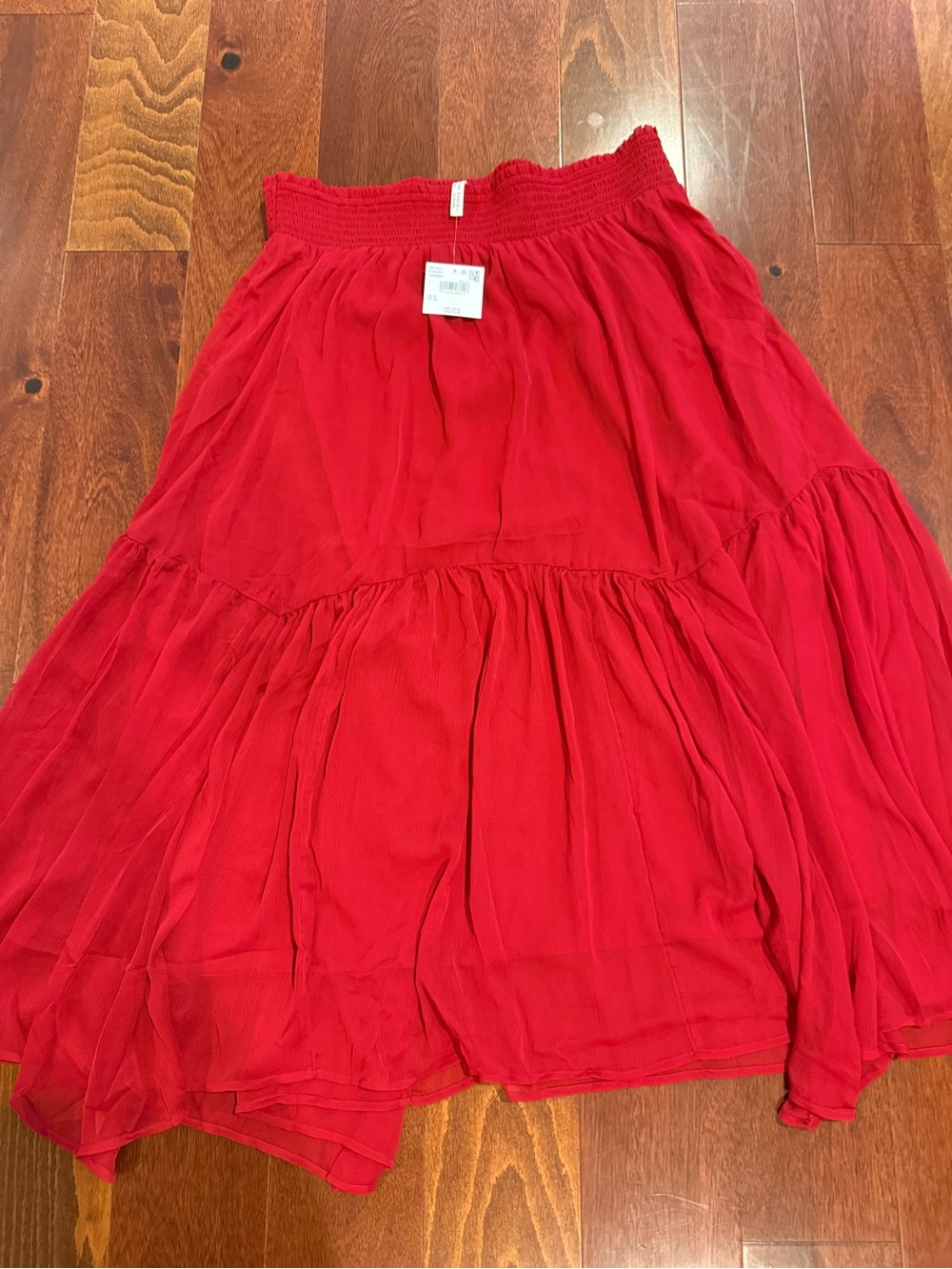 American Eagle Outfitters Red Tiered Maxi Skirt